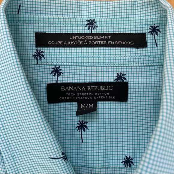 Bright and Breezy Summer shirt. Banana Republic untucked shirt size Medium - Picture 3 of 3